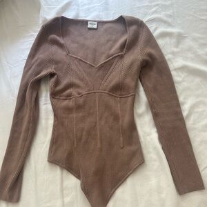 Abercrombie & Fitch Corset Sweetheart Sweater Bodysuit